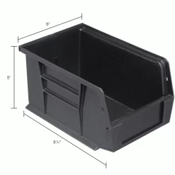 Coupon 🌟 Plastic Stack & Hang Bin, 6"W x 9-1/4" D x 5"H, Black - Pkg Qty 12 👏 49 Coupon 🌟 Plastic Stack & Hang Bin, 6"W x 9-1/4" D x 5"H, Black - Pkg Qty 12 👏 -Containers shop 239608BK dim