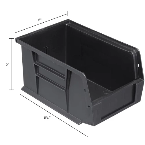 Coupon 🌟 Plastic Stack & Hang Bin, 6"W x 9-1/4" D x 5"H, Black - Pkg Qty 12 👏 25 Coupon 🌟 Plastic Stack & Hang Bin, 6"W x 9-1/4" D x 5"H, Black - Pkg Qty 12 👏 - Image 25