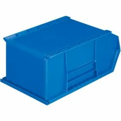 Deals ❤️ Global Industrial™ Plastic Stack & Hang Bin, 8-1/4"W x 13-5/8"D x 6"H, Blue - Pkg Qty 12 🛒 -Containers shop 239609BL 05