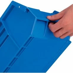 Deals ❤️ Global Industrial™ Plastic Stack & Hang Bin, 8-1/4"W x 13-5/8"D x 6"H, Blue - Pkg Qty 12 🛒 -Containers shop 239609BL 15
