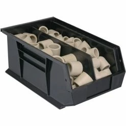 Best deal 🥰 Plastic Stack & Hang Bin, 8-1/4"W x 13-5/8"D x 8"H, Black - Pkg Qty 12 ✨ -Containers shop 239610BK 12