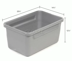 New 🌟 Dandux 50P2465124 Translock Standard Tote 26-1/4 x 17 x 12-1/2 Gray 😉 -Containers shop 239644 dim