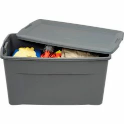 Discount ✨ Sterilite 19483V04 Industry Wheeled Storage Tote With Latch 45 Gallon 36-1/2 X 21 X 19-1/2 Flat Gray - Pkg Qty 4 ✨ -Containers shop 239858GY 02