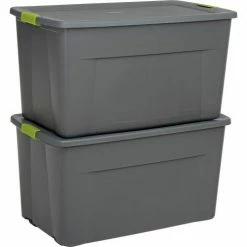 Discount ✨ Sterilite 19483V04 Industry Wheeled Storage Tote With Latch 45 Gallon 36-1/2 X 21 X 19-1/2 Flat Gray - Pkg Qty 4 ✨ -Containers shop 239858GY 12