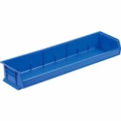Brand new ⌛ Akro-Mils® AkroBin® Plastic Stack & Hang Bin, 33"W x 8-5/8"D x 5"H, Blue - Pkg Qty 4 😉