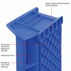 Brand new ⌛ Akro-Mils® AkroBin® Plastic Stack & Hang Bin, 33"W x 8-5/8"D x 5"H, Blue - Pkg Qty 4 😉 -Containers shop 239863BL 2wco
