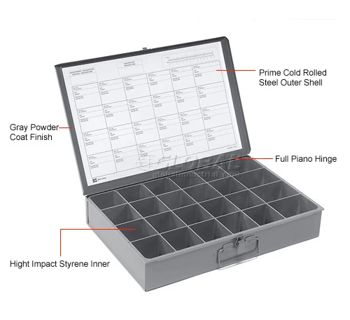 Buy 🎁 Durham Mfg. Durham Steel Scoop Compartment Box 102-95 - 24 Compartments 18 x 12 x 3 - Pkg Qty 4 🥰 10 Buy 🎁 Durham Mfg. Durham Steel Scoop Compartment Box 102-95 - 24 Compartments 18 x 12 x 3 - Pkg Qty 4 🥰 - Image 10