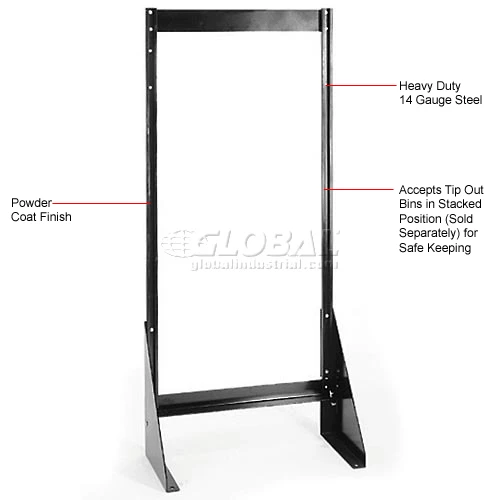 Budget 👏 Quantum Storage Systems Quantum Single Sided Floor Stand QFS148 for Tip Out Bins - 48"H 😍 2 Budget 👏 Quantum Storage Systems Quantum Single Sided Floor Stand QFS148 for Tip Out Bins - 48"H 😍 - Image 2