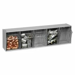 Hot Sale ⌛ Quantum Storage Systems Quantum Tip Out Storage Bin QTB305 - 5 Compartments Gray 💯