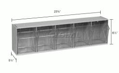 Hot Sale ⌛ Quantum Storage Systems Quantum Tip Out Storage Bin QTB305 - 5 Compartments Gray 💯 -Containers shop 252189GY dim