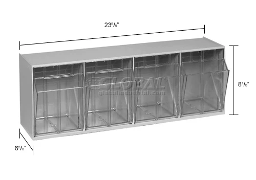 Best Pirce 🌟 Quantum Storage Systems Quantum Tip Out Storage Bin QTB304 - 4 Compartments Gray 👏 11 Best Pirce 🌟 Quantum Storage Systems Quantum Tip Out Storage Bin QTB304 - 4 Compartments Gray 👏 - Image 11