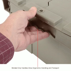 Top 10 ✨ Global Industrial™ Plastic Attached Lid Shipping & Storage Container 21-7/8x15-1/4x9-11/16 GRY 🎁 -Containers shop 257808IN 4wco