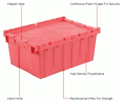 Best Sale 👏 Global Industrial Plastic Attached Lid Shipping & Storage Container 21-7/8x15-1/4x9-11/16 Red ✔️ 33 Best Sale 👏 Global Industrial Plastic Attached Lid Shipping & Storage Container 21-7/8x15-1/4x9-11/16 Red ✔️ -Containers shop 257808RDIN 1wco