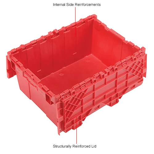 Best Sale 👏 Global Industrial Plastic Attached Lid Shipping & Storage Container 21-7/8x15-1/4x9-11/16 Red ✔️ 16 Best Sale 👏 Global Industrial Plastic Attached Lid Shipping & Storage Container 21-7/8x15-1/4x9-11/16 Red ✔️ - Image 16