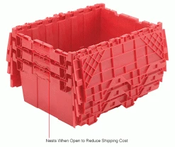 Best Sale 👏 Global Industrial Plastic Attached Lid Shipping & Storage Container 21-7/8x15-1/4x9-11/16 Red ✔️ 36 Best Sale 👏 Global Industrial Plastic Attached Lid Shipping & Storage Container 21-7/8x15-1/4x9-11/16 Red ✔️ -Containers shop 257808RDIN 4wco