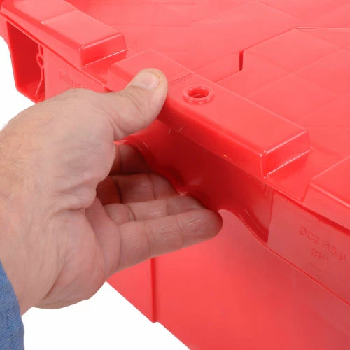 Best Sale 👏 Global Industrial Plastic Attached Lid Shipping & Storage Container 21-7/8x15-1/4x9-11/16 Red ✔️ 13 Best Sale 👏 Global Industrial Plastic Attached Lid Shipping & Storage Container 21-7/8x15-1/4x9-11/16 Red ✔️ - Image 13