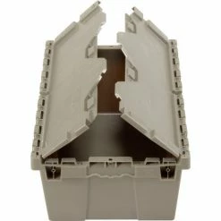 Top 10 ✨ Global Industrial™ Plastic Attached Lid Shipping & Storage Container 21-7/8x15-1/4x9-11/16 GRY 🎁 -Containers shop 257808 06