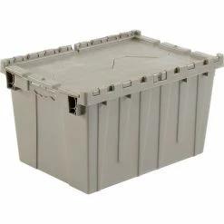 Best reviews of 👏 Global Industrial Plastic Shipping/Storage Tote w/ Attached Lid, 21-7/8"x15-1/4"x12-7/8", Gray 🔥
