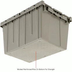 Best reviews of 👏 Global Industrial Plastic Shipping/Storage Tote w/ Attached Lid, 21-7/8"x15-1/4"x12-7/8", Gray 🔥 -Containers shop 257809IN 5wco