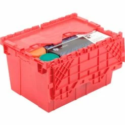 Best Sale 😀 Global Industrial Plastic Shipping/Storage Tote w/ Attached Lid, 21-7/8"x15-1/4"x12-7/8", Red ✔️ 23 Best Sale 😀 Global Industrial Plastic Shipping/Storage Tote w/ Attached Lid, 21-7/8"x15-1/4"x12-7/8", Red ✔️ -Containers shop 257809RD 03