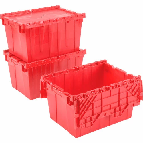 Best Sale 😀 Global Industrial Plastic Shipping/Storage Tote w/ Attached Lid, 21-7/8"x15-1/4"x12-7/8", Red ✔️ 5 Best Sale 😀 Global Industrial Plastic Shipping/Storage Tote w/ Attached Lid, 21-7/8"x15-1/4"x12-7/8", Red ✔️ - Image 5