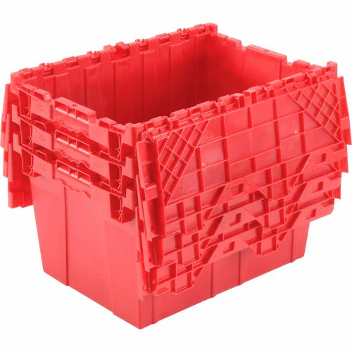 Best Sale 😀 Global Industrial Plastic Shipping/Storage Tote w/ Attached Lid, 21-7/8"x15-1/4"x12-7/8", Red ✔️ 6 Best Sale 😀 Global Industrial Plastic Shipping/Storage Tote w/ Attached Lid, 21-7/8"x15-1/4"x12-7/8", Red ✔️ - Image 6
