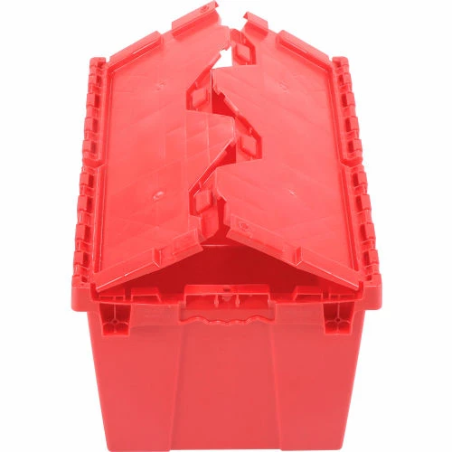 Best Sale 😀 Global Industrial Plastic Shipping/Storage Tote w/ Attached Lid, 21-7/8"x15-1/4"x12-7/8", Red ✔️ 7 Best Sale 😀 Global Industrial Plastic Shipping/Storage Tote w/ Attached Lid, 21-7/8"x15-1/4"x12-7/8", Red ✔️ - Image 7