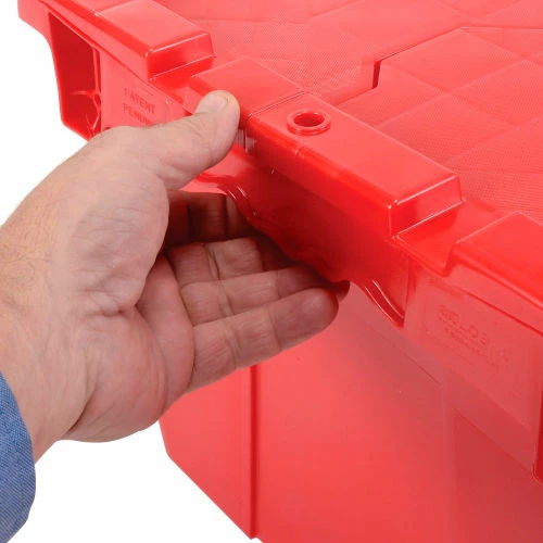 Best Sale 😀 Global Industrial Plastic Shipping/Storage Tote w/ Attached Lid, 21-7/8"x15-1/4"x12-7/8", Red ✔️ 13 Best Sale 😀 Global Industrial Plastic Shipping/Storage Tote w/ Attached Lid, 21-7/8"x15-1/4"x12-7/8", Red ✔️ - Image 13