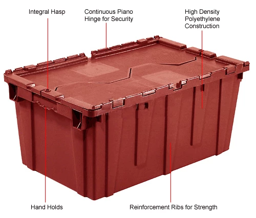 Best Sale 😀 Global Industrial Plastic Shipping/Storage Tote w/ Attached Lid, 21-7/8"x15-1/4"x12-7/8", Red ✔️ 14 Best Sale 😀 Global Industrial Plastic Shipping/Storage Tote w/ Attached Lid, 21-7/8"x15-1/4"x12-7/8", Red ✔️ - Image 14