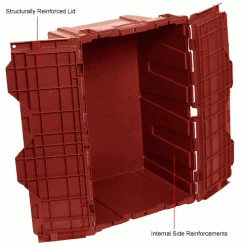 Best Sale 😀 Global Industrial Plastic Shipping/Storage Tote w/ Attached Lid, 21-7/8"x15-1/4"x12-7/8", Red ✔️ 35 Best Sale 😀 Global Industrial Plastic Shipping/Storage Tote w/ Attached Lid, 21-7/8"x15-1/4"x12-7/8", Red ✔️ -Containers shop 257809RD 3wco
