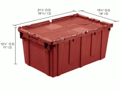 Best Sale 😀 Global Industrial Plastic Shipping/Storage Tote w/ Attached Lid, 21-7/8"x15-1/4"x12-7/8", Red ✔️ 38 Best Sale 😀 Global Industrial Plastic Shipping/Storage Tote w/ Attached Lid, 21-7/8"x15-1/4"x12-7/8", Red ✔️ -Containers shop 257809RD dim