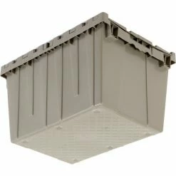 Best reviews of 👏 Global Industrial Plastic Shipping/Storage Tote w/ Attached Lid, 21-7/8"x15-1/4"x12-7/8", Gray 🔥 -Containers shop 257809 07