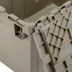 Best reviews of 👏 Global Industrial Plastic Shipping/Storage Tote w/ Attached Lid, 21-7/8"x15-1/4"x12-7/8", Gray 🔥 -Containers shop 257809 09