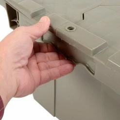 Best reviews of 👏 Global Industrial Plastic Shipping/Storage Tote w/ Attached Lid, 21-7/8"x15-1/4"x12-7/8", Gray 🔥 -Containers shop 257809 12