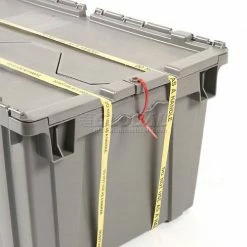 New 👍 Attached Lid Shipping Container 27-3/16 x 16-5/8 x 12-1/2 Gray with Dolly Combo ⭐ 35 New 👍 Attached Lid Shipping Container 27-3/16 x 16-5/8 x 12-1/2 Gray with Dolly Combo ⭐ -Containers shop 257809 17