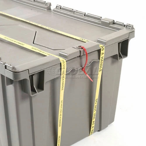 New 👍 Attached Lid Shipping Container 27-3/16 x 16-5/8 x 12-1/2 Gray with Dolly Combo ⭐ 6 New 👍 Attached Lid Shipping Container 27-3/16 x 16-5/8 x 12-1/2 Gray with Dolly Combo ⭐ - Image 6