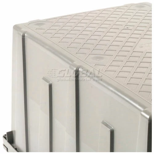 New 👍 Attached Lid Shipping Container 27-3/16 x 16-5/8 x 12-1/2 Gray with Dolly Combo ⭐ 10 New 👍 Attached Lid Shipping Container 27-3/16 x 16-5/8 x 12-1/2 Gray with Dolly Combo ⭐ - Image 10