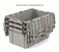 New 👍 Attached Lid Shipping Container 27-3/16 x 16-5/8 x 12-1/2 Gray with Dolly Combo ⭐ 51 New 👍 Attached Lid Shipping Container 27-3/16 x 16-5/8 x 12-1/2 Gray with Dolly Combo ⭐ -Containers shop 257809 4wco