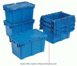 Best reviews of ❤️ Global Industrial™ Plastic Attached Lid Shipping & Storage Container DC2213-12 22-3/8x13x13 BL 👍 -Containers shop 257810BLIN 4wco