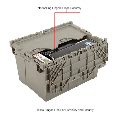 Hot Sale ๐ Global Industrial Plastic Attached Lid Shipping & Storage Container DC2213-12 22-3/8x13x13 GY ๐ 13 Hot Sale ๐ Global Industrial Plastic Attached Lid Shipping & Storage Container DC2213-12 22-3/8x13x13 GY ๐ - Image 13