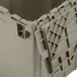 Hot Sale 👏 Global Industrial Plastic Attached Lid Shipping & Storage Container 21-7/8x15-1/4x17-1/4 Gray 👏 -Containers shop 257811 09