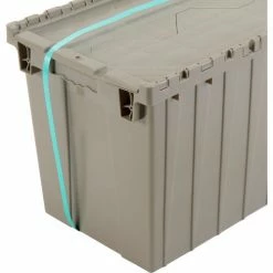 Hot Sale 👏 Global Industrial Plastic Attached Lid Shipping & Storage Container 21-7/8x15-1/4x17-1/4 Gray 👏 -Containers shop 257811 10