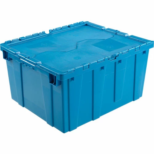 Best Pirce 😉 Global Industrial Plastic Attached Lid Shipping & Storage Container 23-3/4x19-1/4x12-1/2 Blue 🌟 1 Best Pirce 😉 Global Industrial Plastic Attached Lid Shipping & Storage Container 23-3/4x19-1/4x12-1/2 Blue 🌟