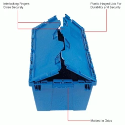 Best Pirce 😉 Global Industrial Plastic Attached Lid Shipping & Storage Container 23-3/4x19-1/4x12-1/2 Blue 🌟 30 Best Pirce 😉 Global Industrial Plastic Attached Lid Shipping & Storage Container 23-3/4x19-1/4x12-1/2 Blue 🌟 -Containers shop 257813BLIN 2wco