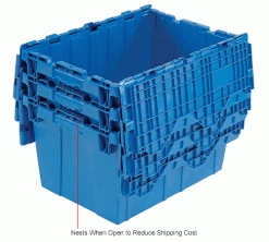 Best Pirce 😉 Global Industrial Plastic Attached Lid Shipping & Storage Container 23-3/4x19-1/4x12-1/2 Blue 🌟 32 Best Pirce 😉 Global Industrial Plastic Attached Lid Shipping & Storage Container 23-3/4x19-1/4x12-1/2 Blue 🌟 -Containers shop 257813BLIN 4wco