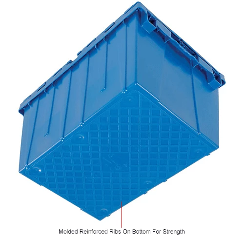 Best Pirce 😉 Global Industrial Plastic Attached Lid Shipping & Storage Container 23-3/4x19-1/4x12-1/2 Blue 🌟 16 Best Pirce 😉 Global Industrial Plastic Attached Lid Shipping & Storage Container 23-3/4x19-1/4x12-1/2 Blue 🌟 - Image 16