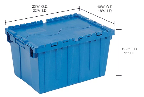 Best Pirce 😉 Global Industrial Plastic Attached Lid Shipping & Storage Container 23-3/4x19-1/4x12-1/2 Blue 🌟 17 Best Pirce 😉 Global Industrial Plastic Attached Lid Shipping & Storage Container 23-3/4x19-1/4x12-1/2 Blue 🌟 - Image 17