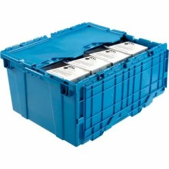 Best Pirce 😉 Global Industrial Plastic Attached Lid Shipping & Storage Container 23-3/4x19-1/4x12-1/2 Blue 🌟 21 Best Pirce 😉 Global Industrial Plastic Attached Lid Shipping & Storage Container 23-3/4x19-1/4x12-1/2 Blue 🌟 -Containers shop 257813BL 03