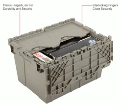 Discount โค๏ธ Global Industrial Plastic Shipping/Storage Tote w/Attached Lid, 23-3/4"x19-1/4"x12-1/2", Gray ๐ 28 Discount โค๏ธ Global Industrial Plastic Shipping/Storage Tote w/Attached Lid, 23-3/4"x19-1/4"x12-1/2", Gray ๐ -Containers shop 257813GYIN 2wco