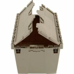 Discount โค๏ธ Global Industrial Plastic Shipping/Storage Tote w/Attached Lid, 23-3/4"x19-1/4"x12-1/2", Gray ๐ 20 Discount โค๏ธ Global Industrial Plastic Shipping/Storage Tote w/Attached Lid, 23-3/4"x19-1/4"x12-1/2", Gray ๐ -Containers shop 257813GY 04